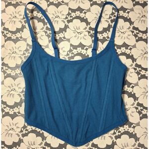 Colsie Casual Corset Top in teal Size XS Beach Summer Festival Vibes